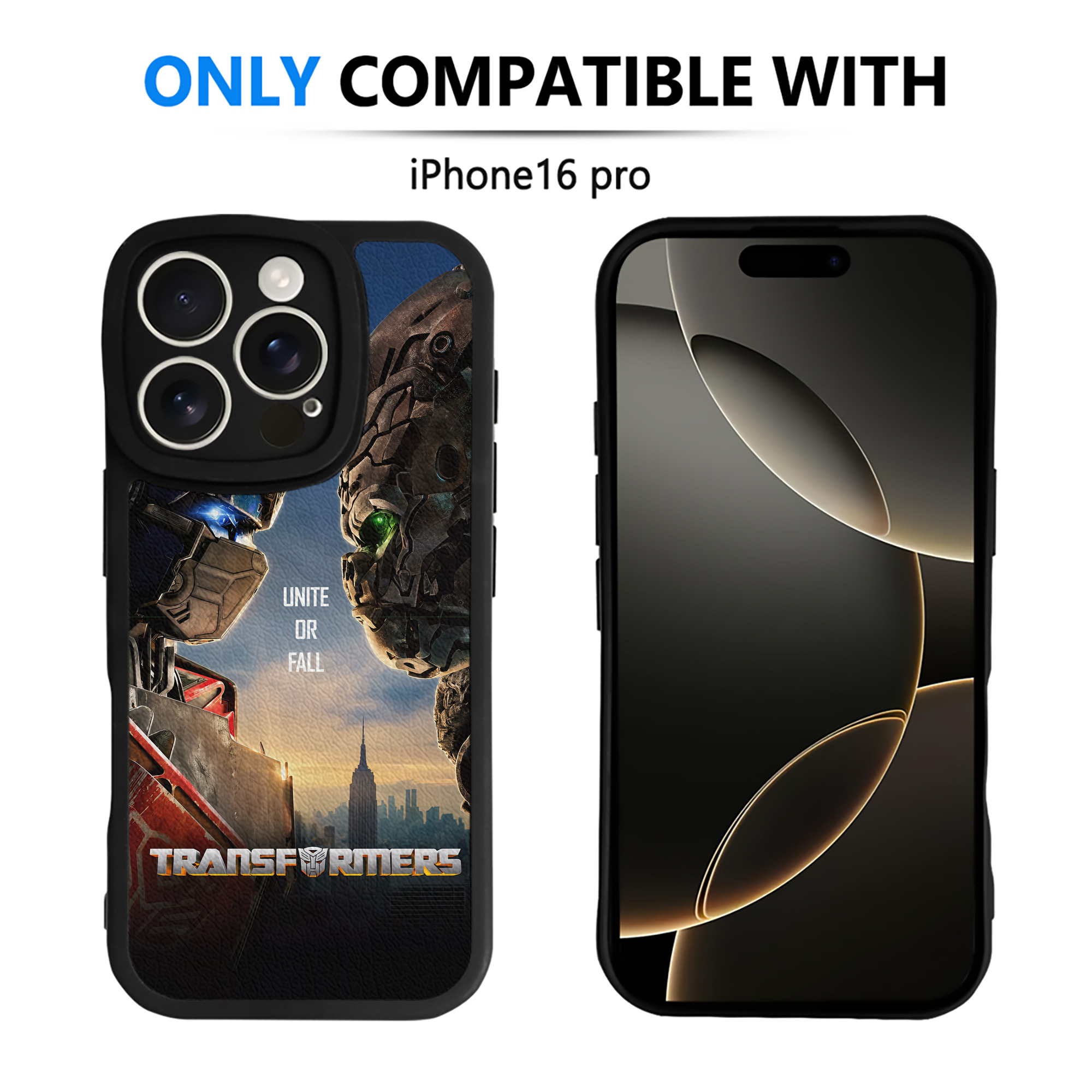 （画像用） Transformers トランスフォーマー 【iPhone 16シリーズ対応】シリコンスマホケース（レザー調） 材質：シリコン